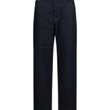 Jeans straight in denim indigo raw 