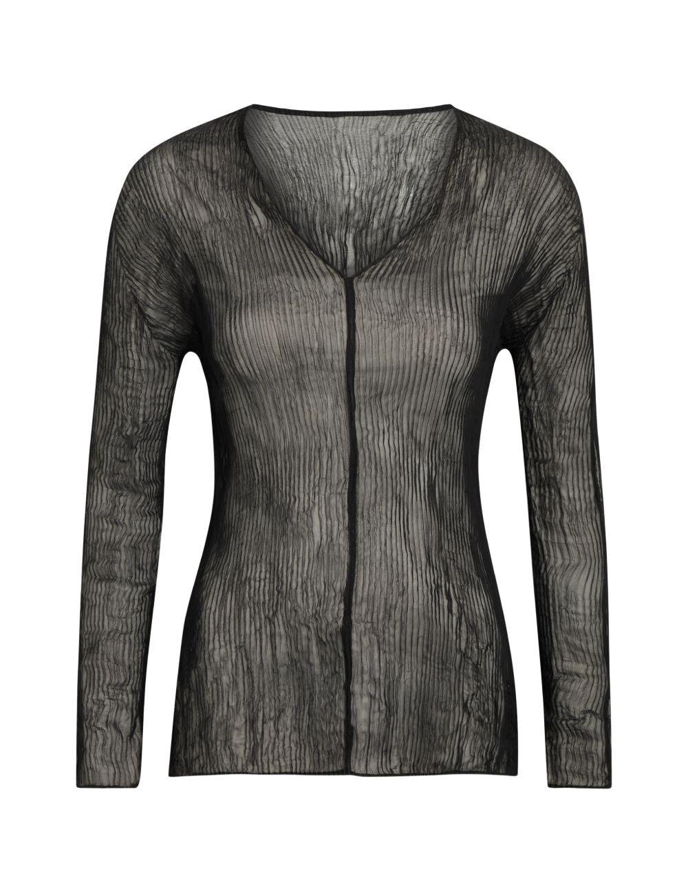 Top effetto plisse in nero Issey miyake  - donna 
