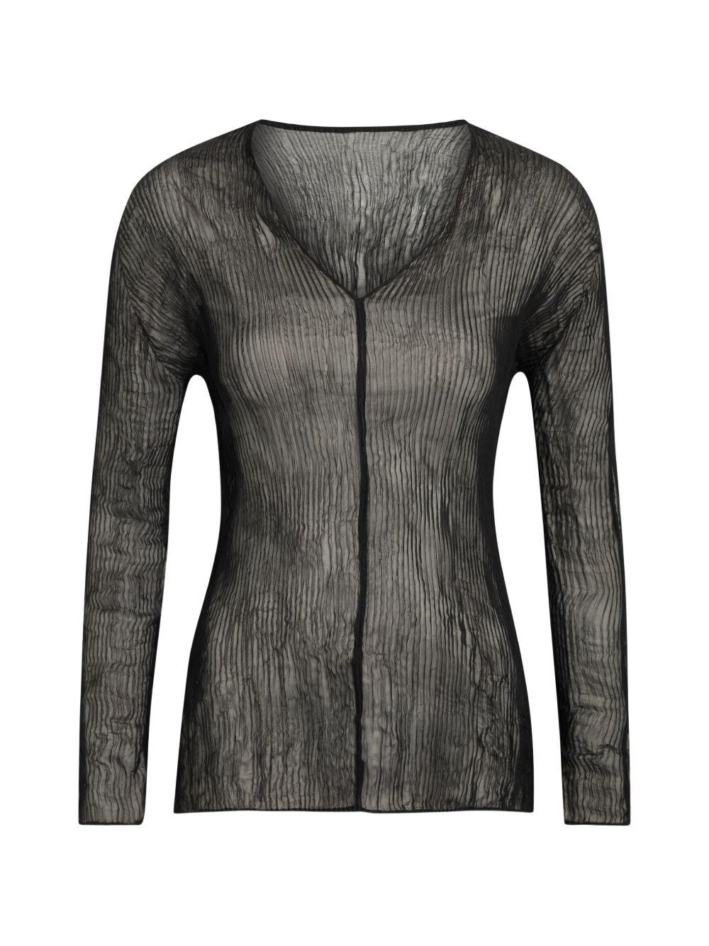 Top effetto plisse in nero Issey miyake  - donna 