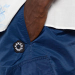 Pantaloncini con logo e toppa in blu Kenzo - uomo 