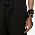 Pantaloni cargo con coulisse in nero Entire studios - unisex 