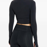 Top a maniche lunghe con dettaglio del logo in nero Adidas by stella mc cartney - donna 