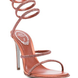 Sandali Cleo in rosso ruggine Rene caovilla - donna 