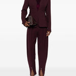 Body in velluto a collo alto in bordeaux Mugler - donna 
