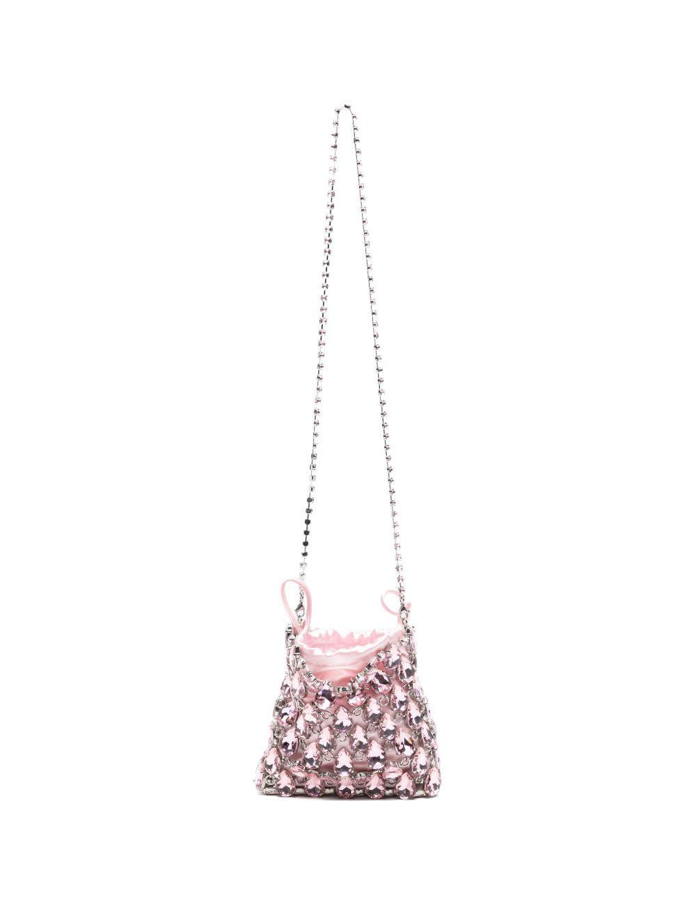 Borsa a tracolla chainmail in rosa Self-Portrait - donna 