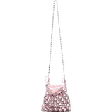 Borsa a tracolla chainmail in rosa Self-Portrait - donna 