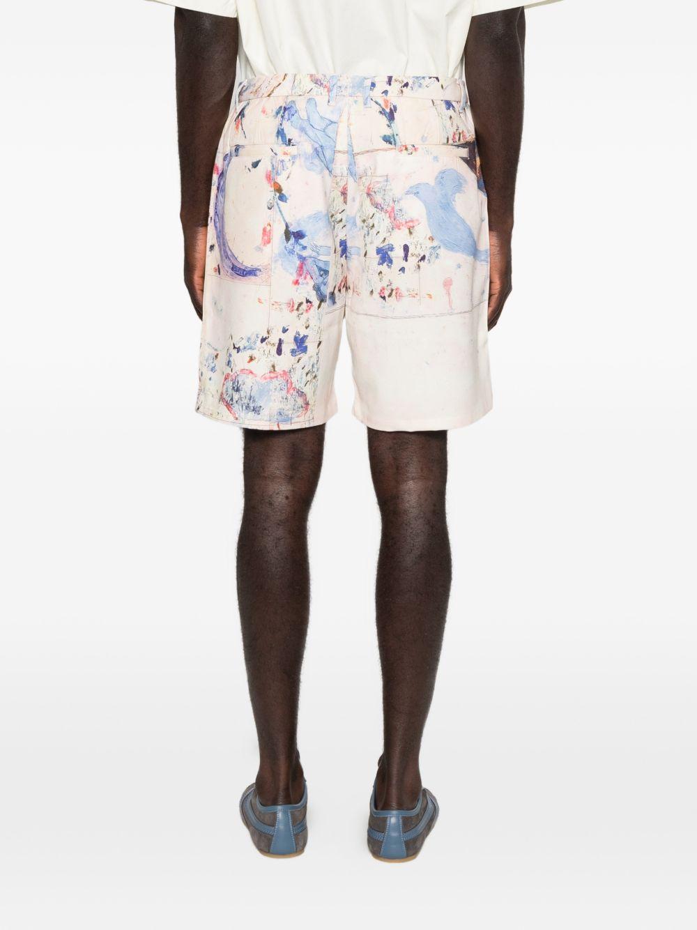Shorts con stampa grafica in bianco Kidsuper - uomo 