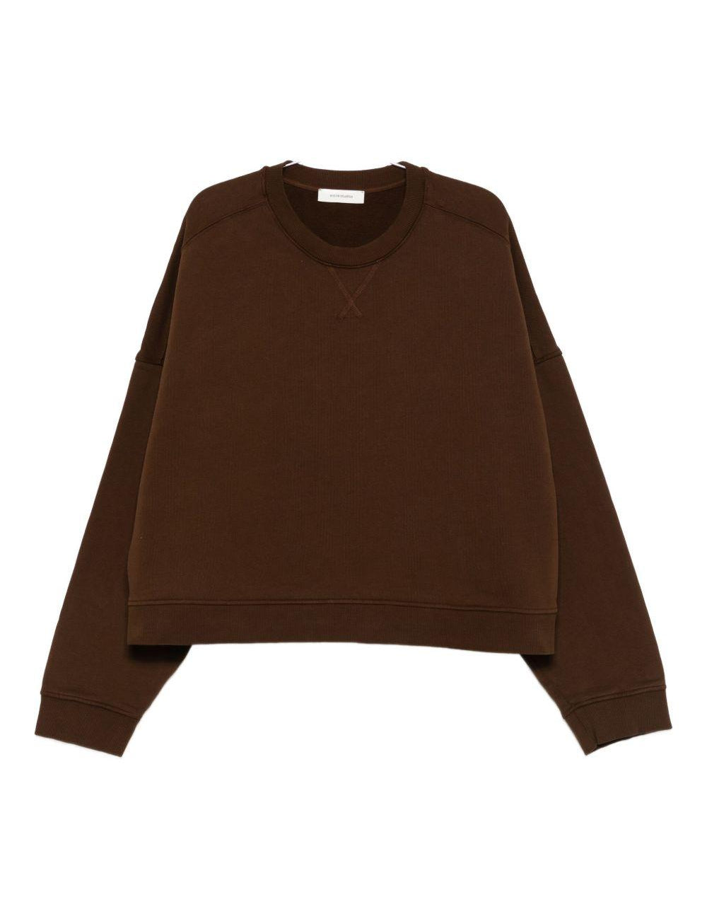 Felpa a maniche lunghe in marrone Entire studios - unisex 