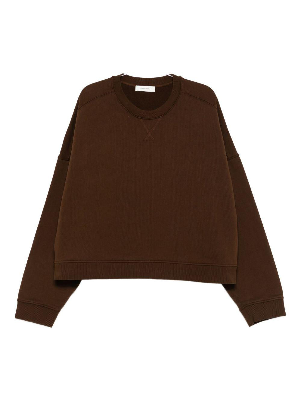 Felpa a maniche lunghe in marrone Entire studios - unisex 