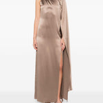 Abito monospalla in raso radura in beige Maxmara pianoforte - donna 
