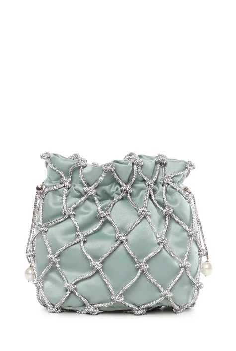 Borsa Selene Capri con cristalli in verde Rosantica - donna 