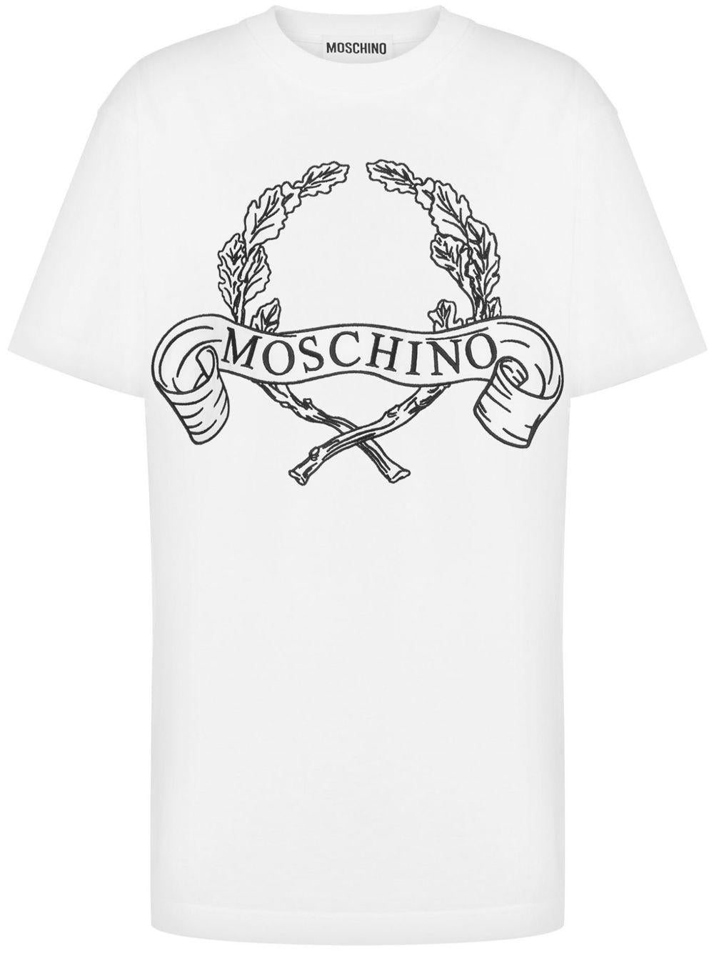 T-shirt con stampa in bianco Moschino - donna 