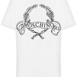 T-shirt con stampa in bianco Moschino - donna 