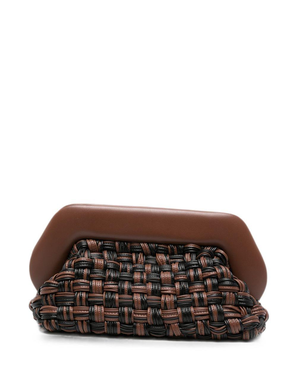 Clutch bios cesta vegan in marrone 