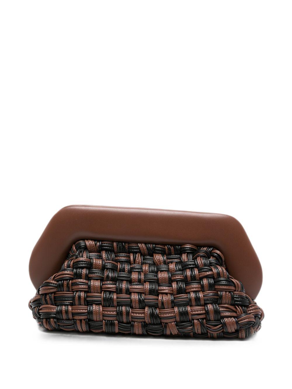 Clutch bios cesta vegan in marrone 
