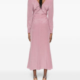 Abito midi con pois in lilla Alessandra Rich - donna 