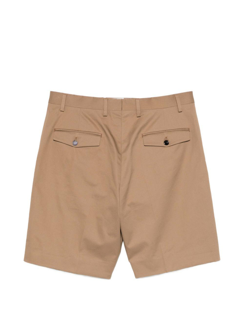 Shorts sartoriali con pieghe in marrone Lardini - uomo 