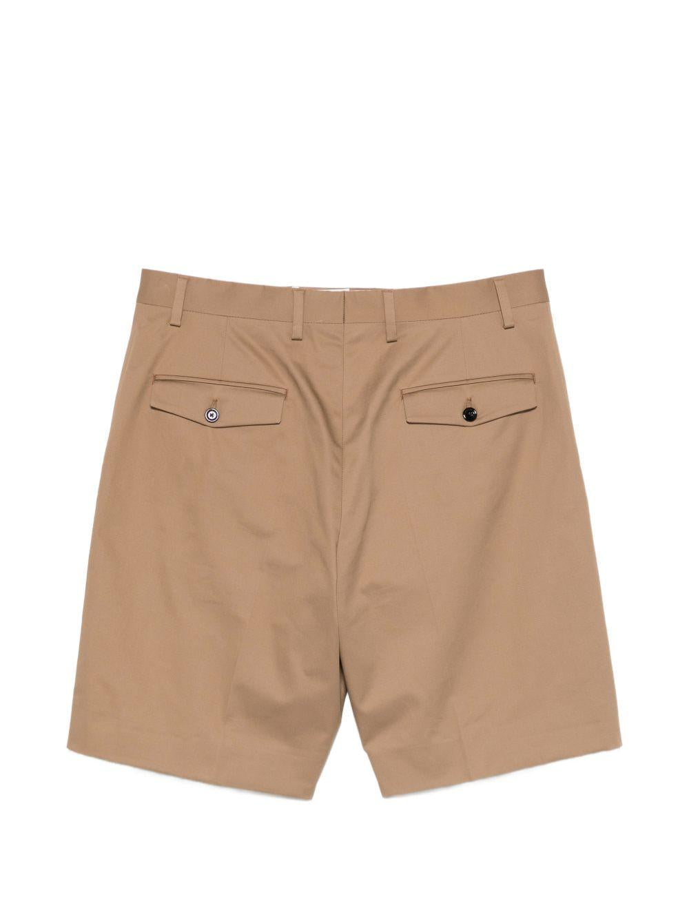 Shorts sartoriali con pieghe in marrone Lardini - uomo 