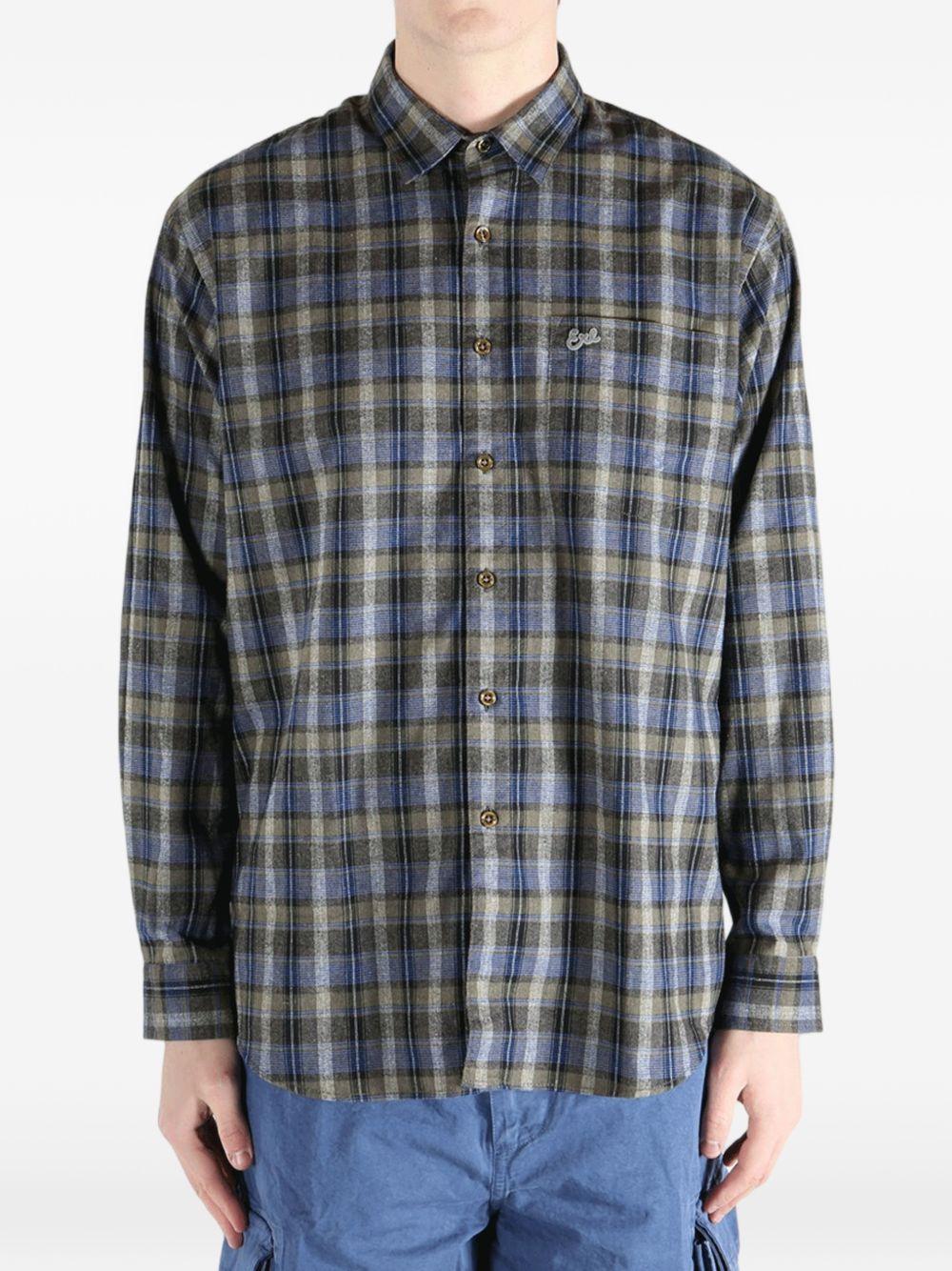 Camicia a quadri in grigio Erl - unisex 