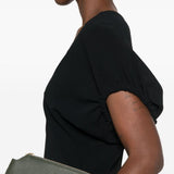 Abito midi Edith con scollo a V in nero Victoria Beckham - donna 