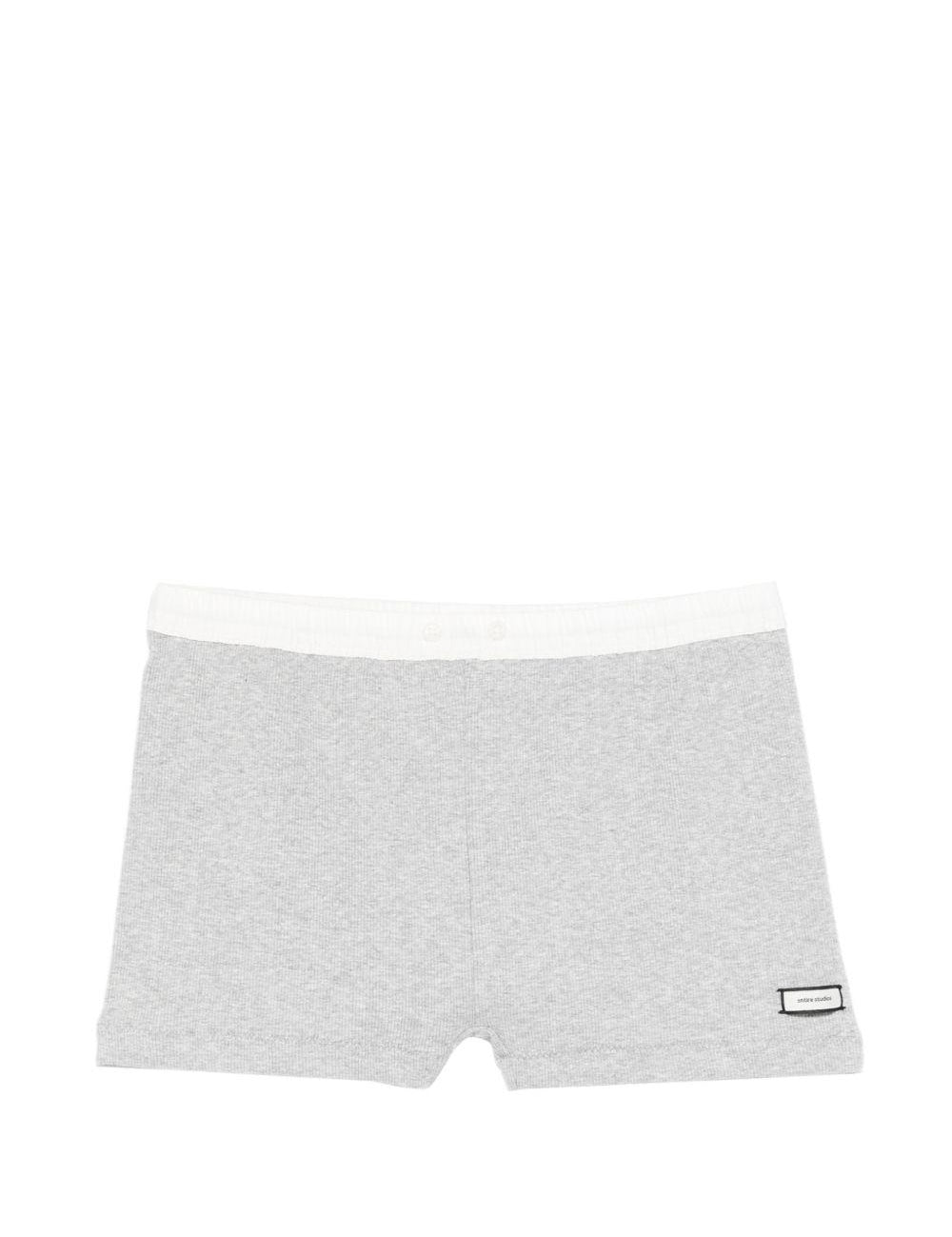 Shorts con vita elasticizzata in grigio Entire studios - donna 