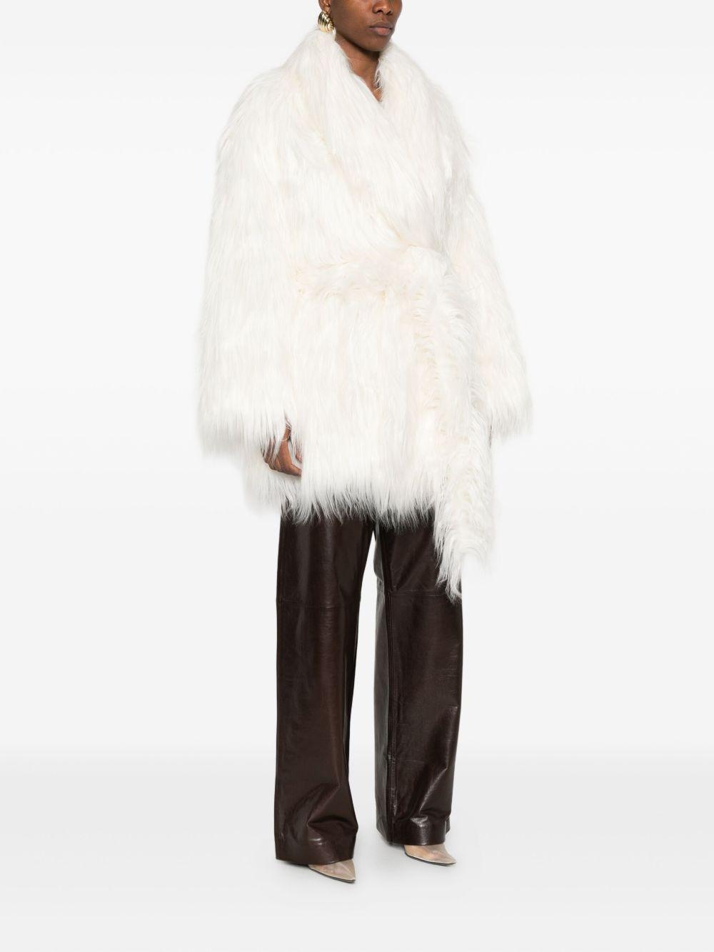 Cappotto in eco-pelliccia juno color crema Entire Studios - donna 
