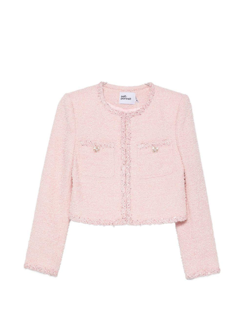 Giacca con paillettes in rosa 