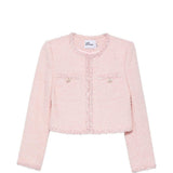 Giacca con paillettes in rosa 