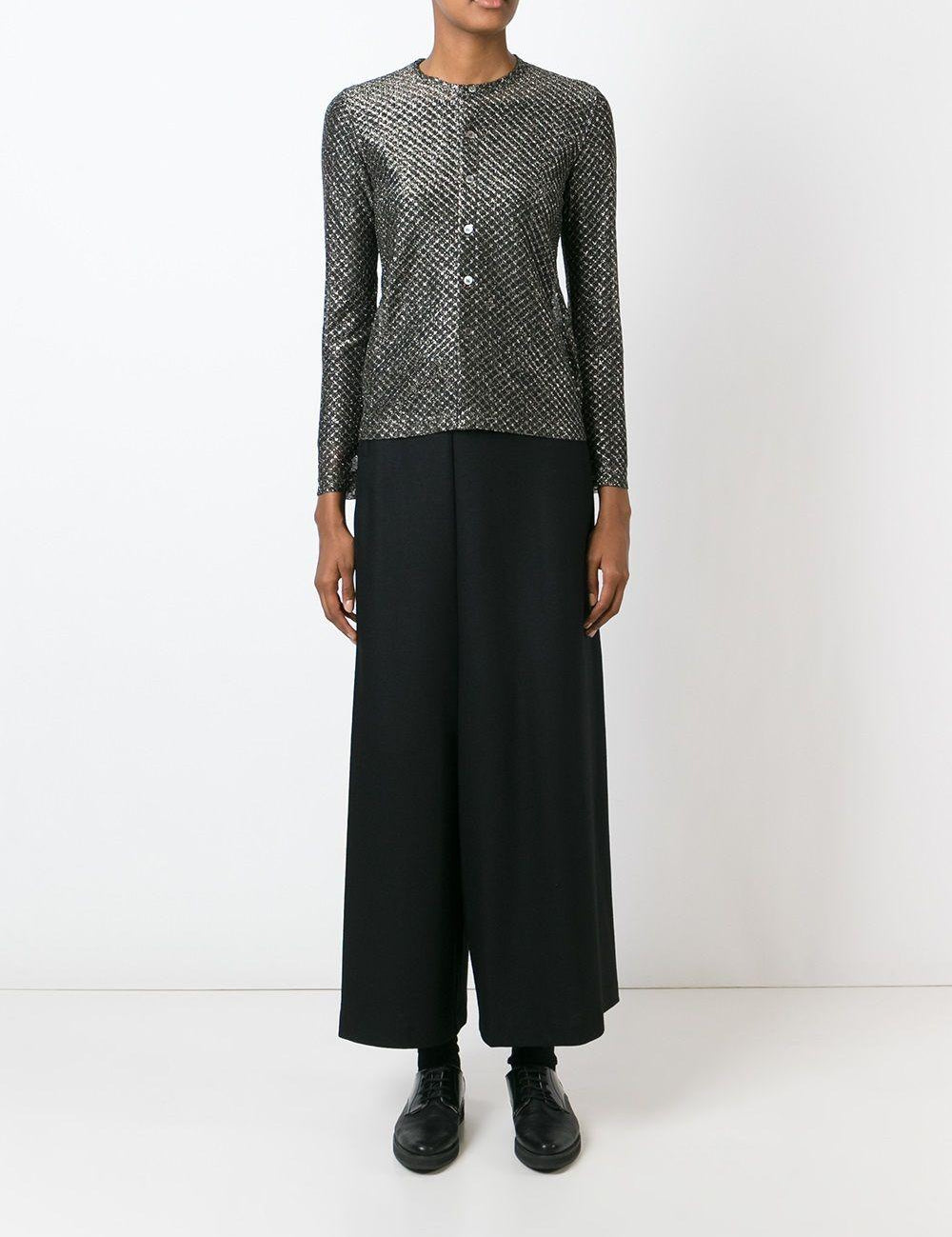 Cardigan con effetto metallico in nero  Junya Watanabe - donna 