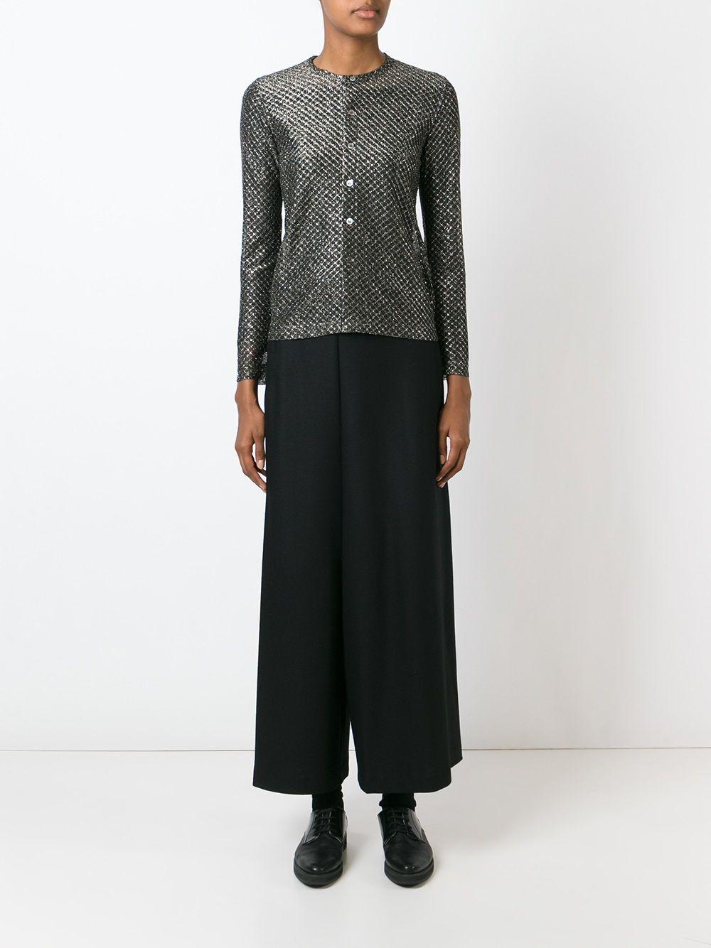 Cardigan con effetto metallico in nero  Junya Watanabe - donna 