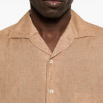 Camicia con taschino in marrone terra Lardini - uomo 