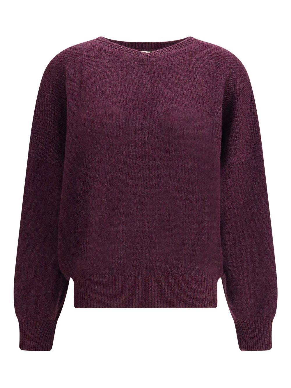 Maglione a girocollo wolfe in viola Khaite - donna 