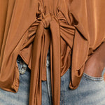 Blusa con nodo in bronzo Rick Owens Lilies - donna 