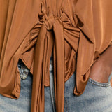 Blusa con nodo in bronzo Rick Owens Lilies - donna 
