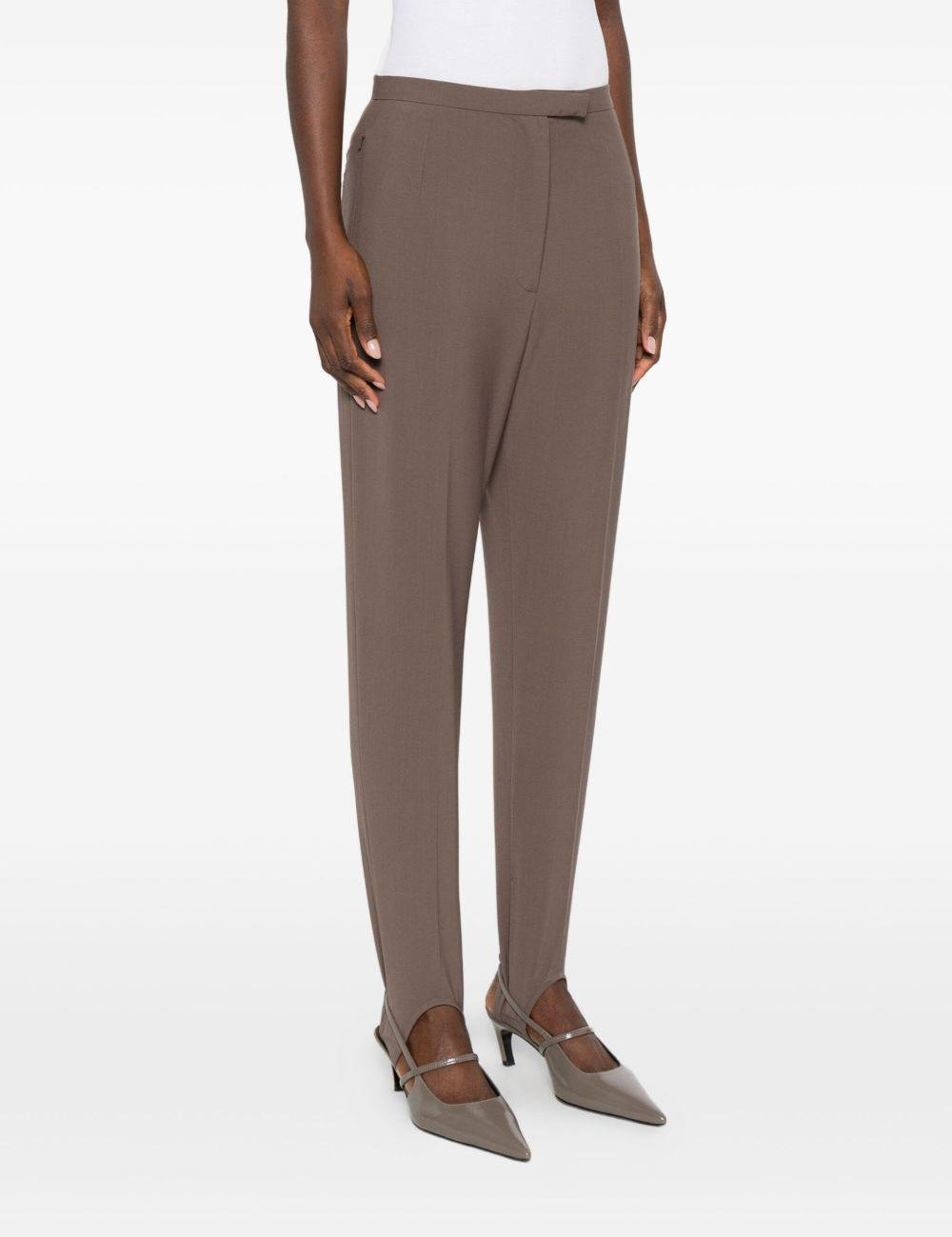 Pantaloni con piega stampata in marrone Dries van noten - donna 
