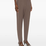Pantaloni con piega stampata in marrone Dries van noten - donna 