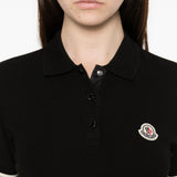 Polo a maniche corte in nero Moncler - donna 