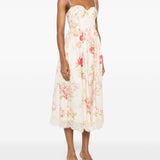 Abito midi con stampa floreale Roselight Picnic multicolor 