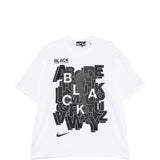 T-shirt con stampa in bianco e nero  Comme Des Garçons Black  x Nike - unisex 