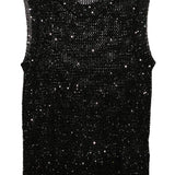 Top in maglia Melyssa con paillettes in nero Golden Goose - donna 