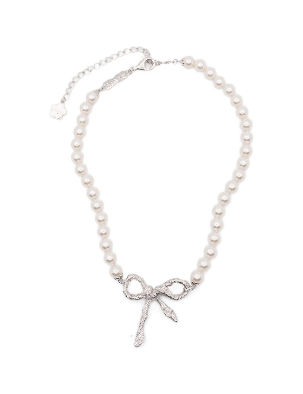 Collana con fiocco in bianco Yvmin - donna 