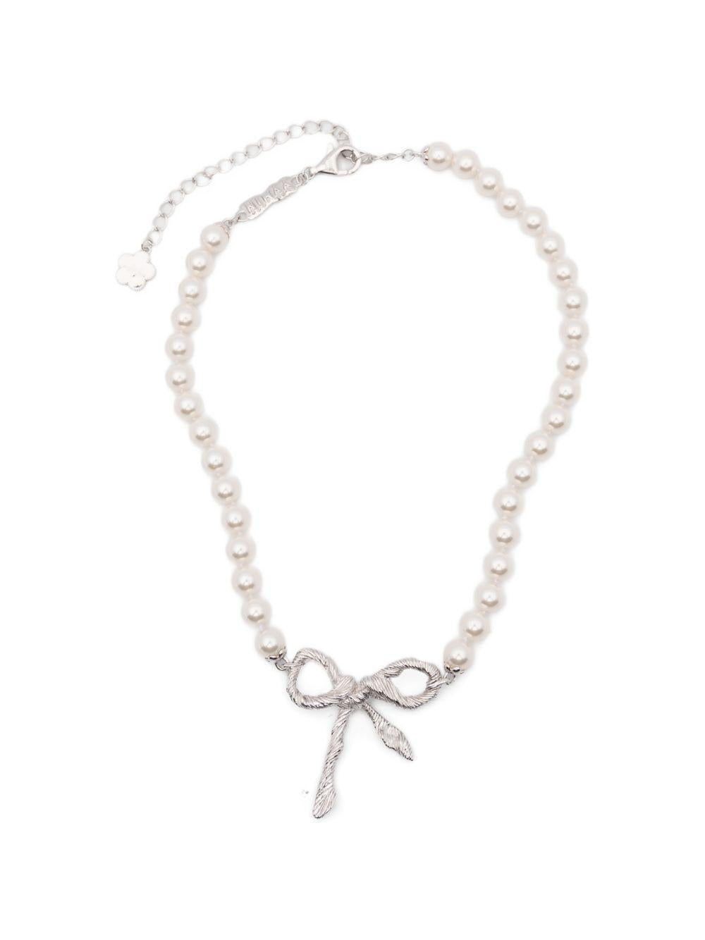 Collana con fiocco in bianco Yvmin - donna 