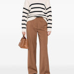 Pantaloni a gamba ampia elasticizzati in marrone Maxmara weekend - donna 