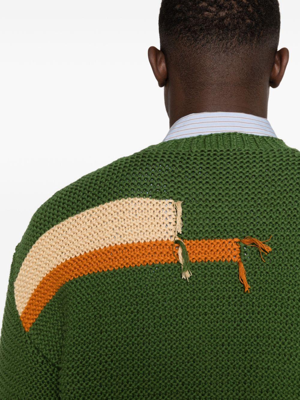 Maglione con dettagli patch in verde Ymc - uomo 