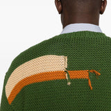 Maglione con dettagli patch in verde Ymc - uomo 