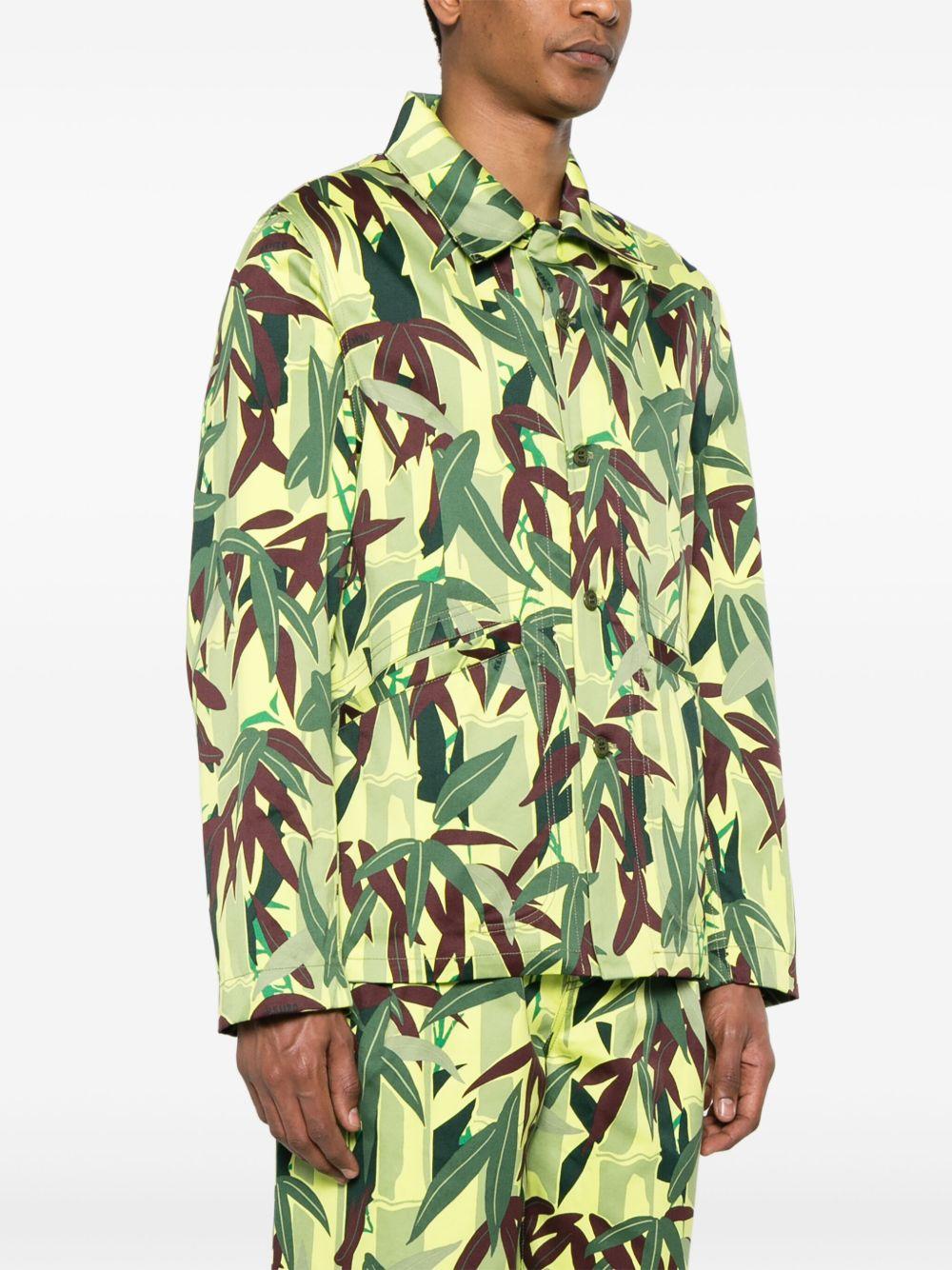 Giacca-camicia con stampa Chiku-Rin Camo in vedre Kenzo - uomo 