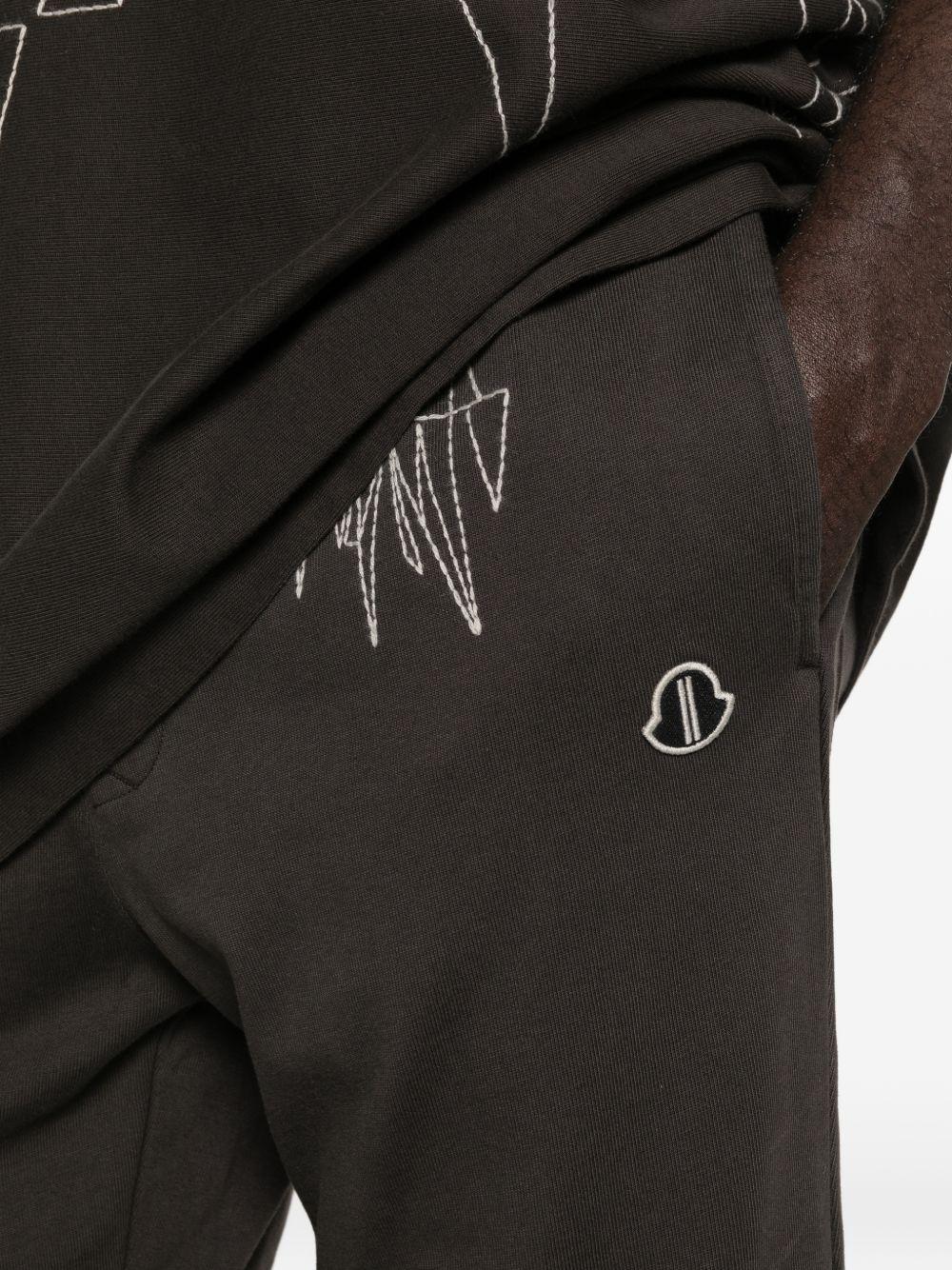 Jogger con coulisse in marrone Rick Owens x Moncler - unisex<BR/><BR/> 