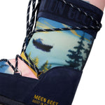 Stivali da neve con lacci e stampa grafica<BR/>multicolore Moon boot x guest in residence - donna 