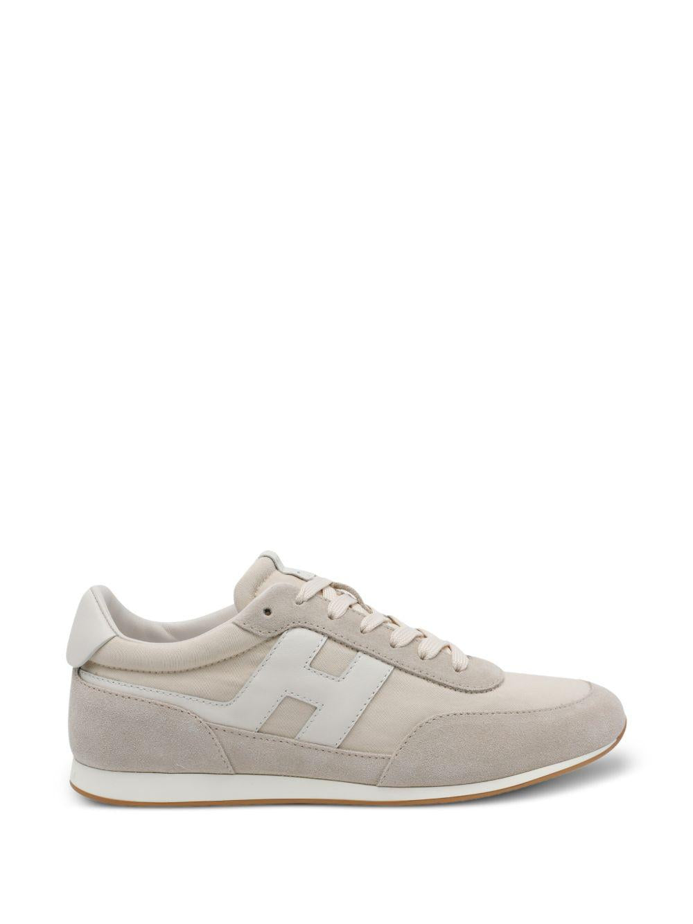 Sneakers basse con logo in grigio taupe Hogan - uomo 