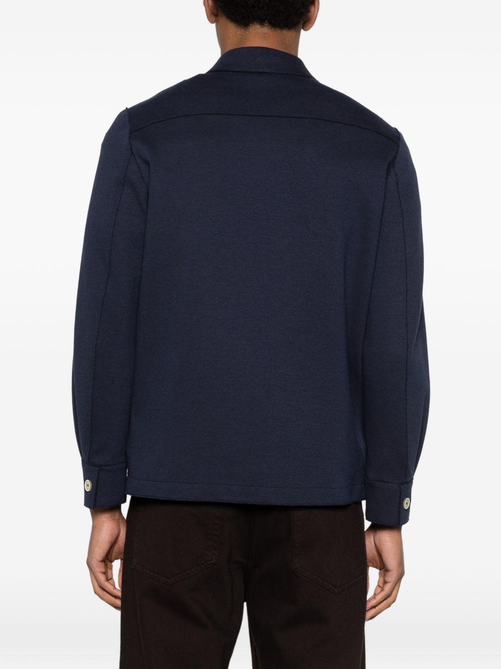 Giacca-camicia con tasche in blu Eleventy - uomo 